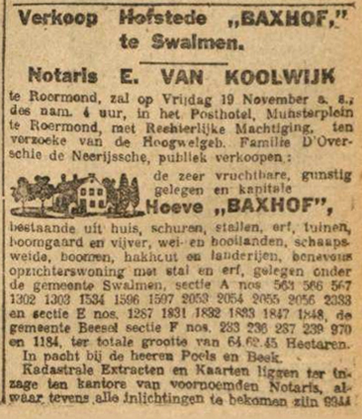 Limburger koerier : provinciaal dagblad, 13 november 1920.