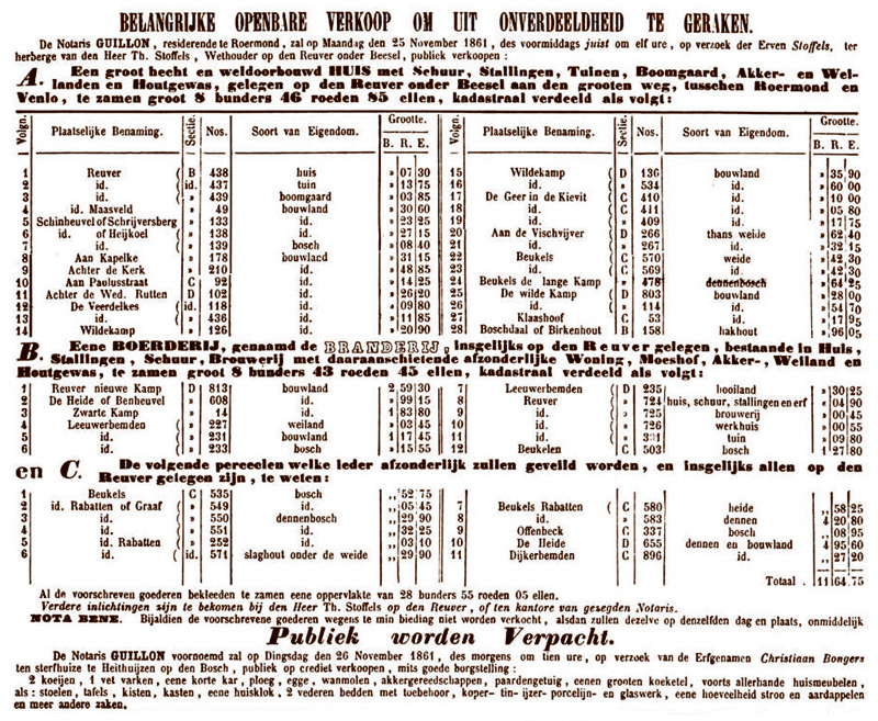 De Roermondenaar, 16 november 1861. 