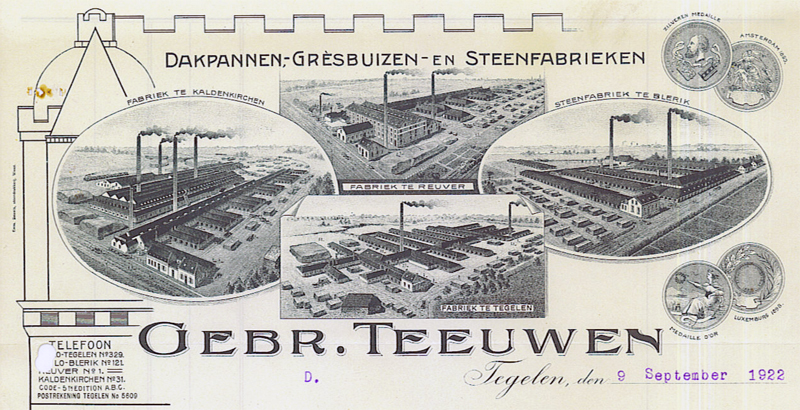 Teeuwen, briefhoofd 1922