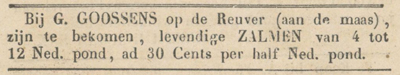 Markt en aankondigingsberichten, 5 december 1846.