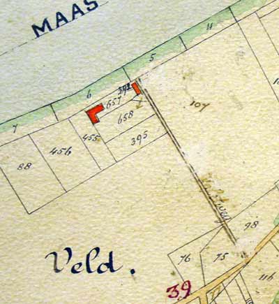 Detail wegenkaart 1901. Foto: Loe Giesen