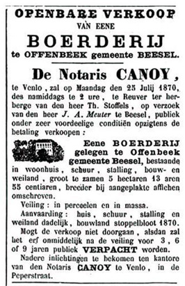 Maas- en Roerbode, 23 juli 1870.