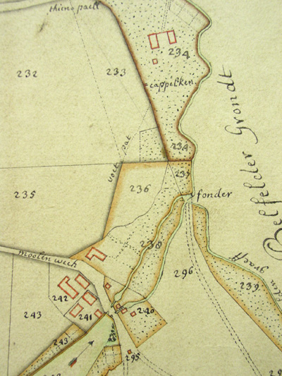 Ronckenstein, situatie 1781.