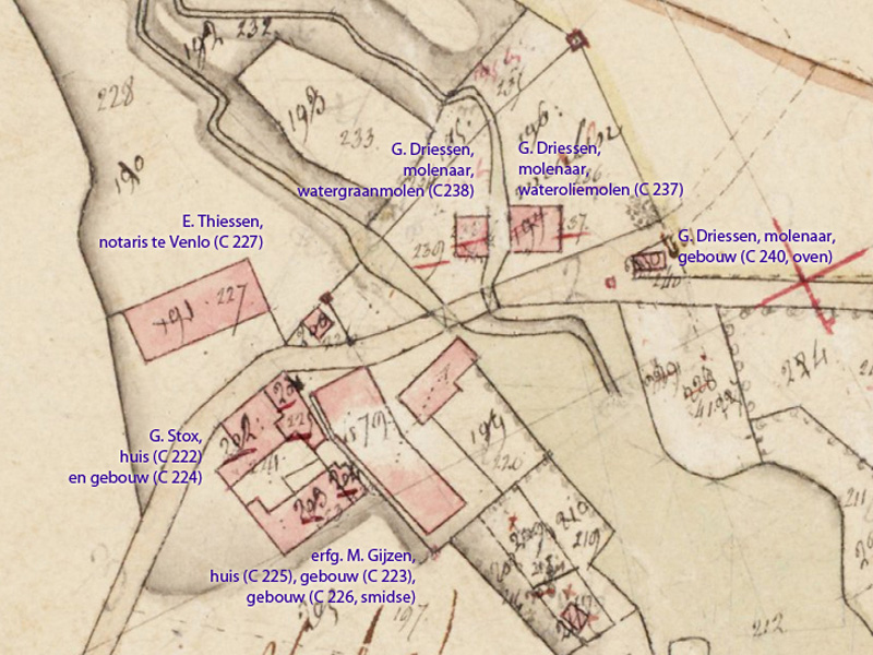 Ronckenstein, situatie 1843.