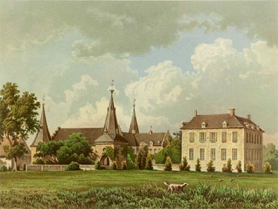Schloss Haag bij Geldern rond 1859