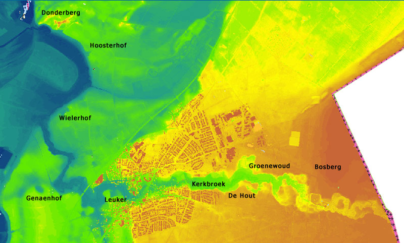 Actueel Hoogtebestand Nederland (detail)