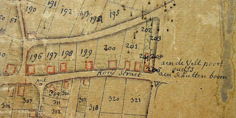 Veldpoort, situatie 1774.